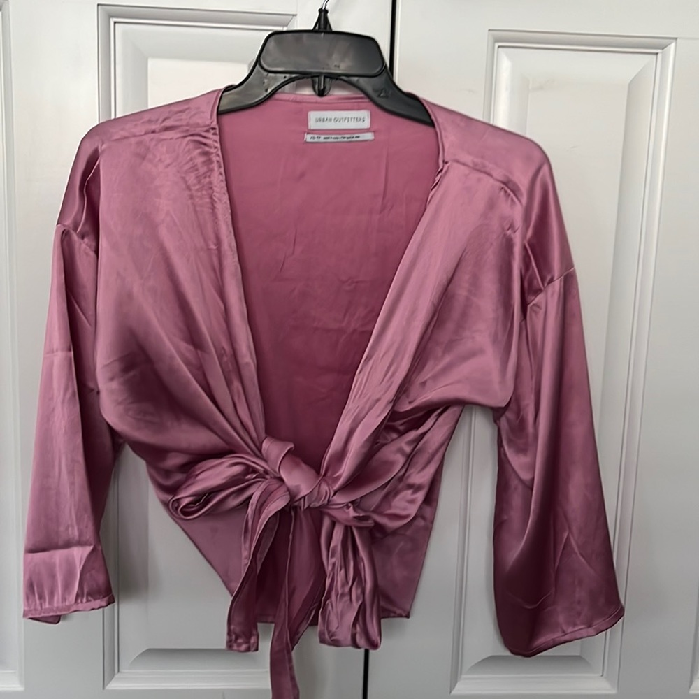 Urban Outfitters Pink Silk Top